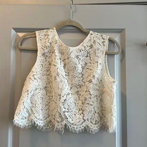 Jenny Yoo collection cropped sleeveless blouse